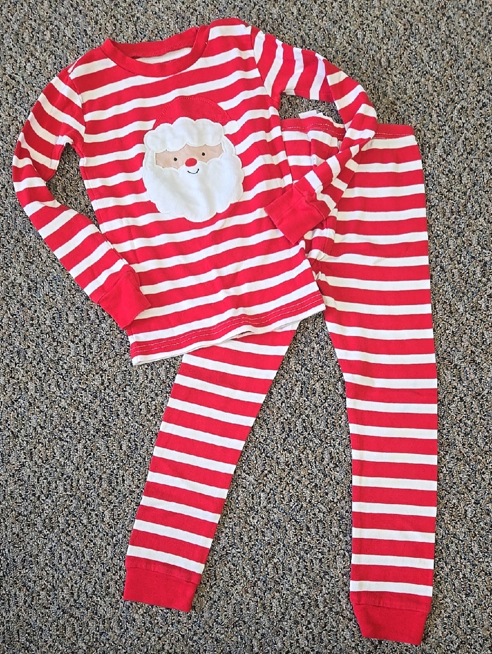 5t Unisex Carter's Red & White Striped Santa Pajama Set